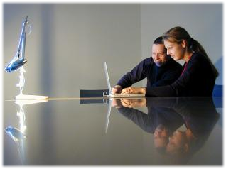 Couple working