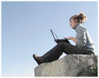 Woman on Rock